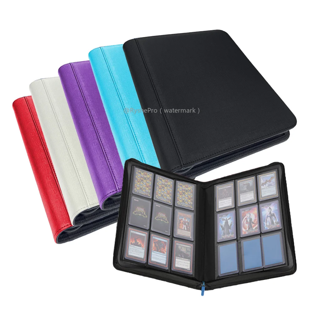 Pokemon Binder Card - 9 جيوب بولي Leather الجلود Toploader