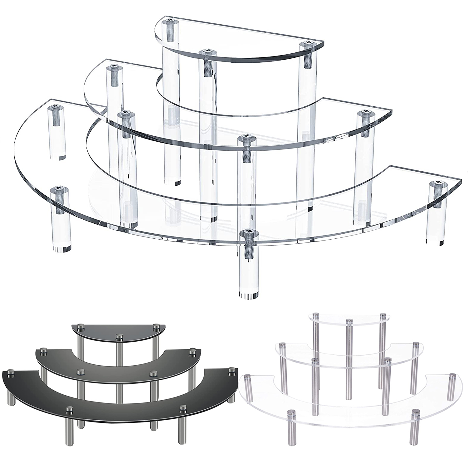 3-Tier أكريليك مستدير كب كيك ح - مراجعة Pop Display Shelf وسعره